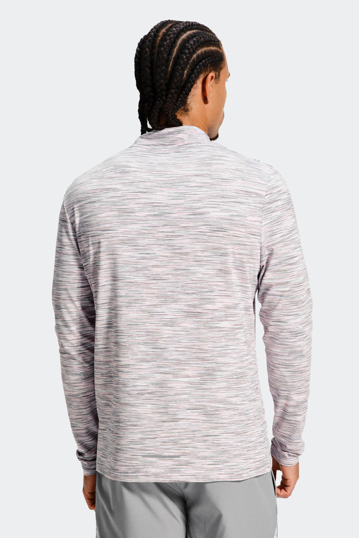 Trail 1/4 Zip - Grey/Pink