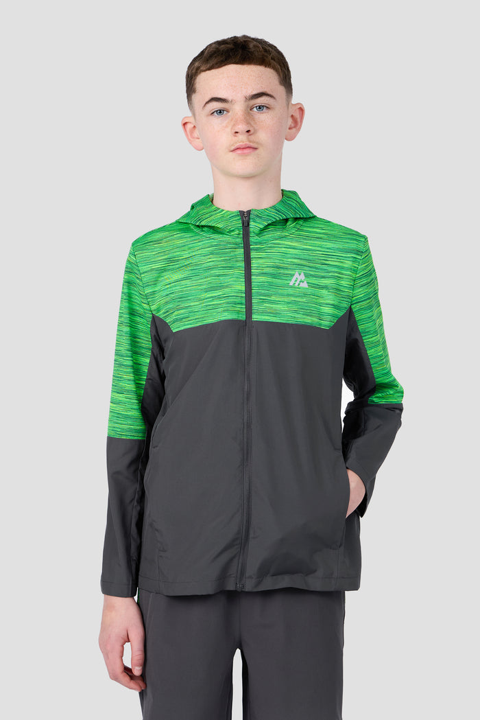 Boys Trail 2.0 Windbreaker - Grey/Green Multi