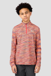 Boys Trail 1/4 Zip - Orange/Red/Blue