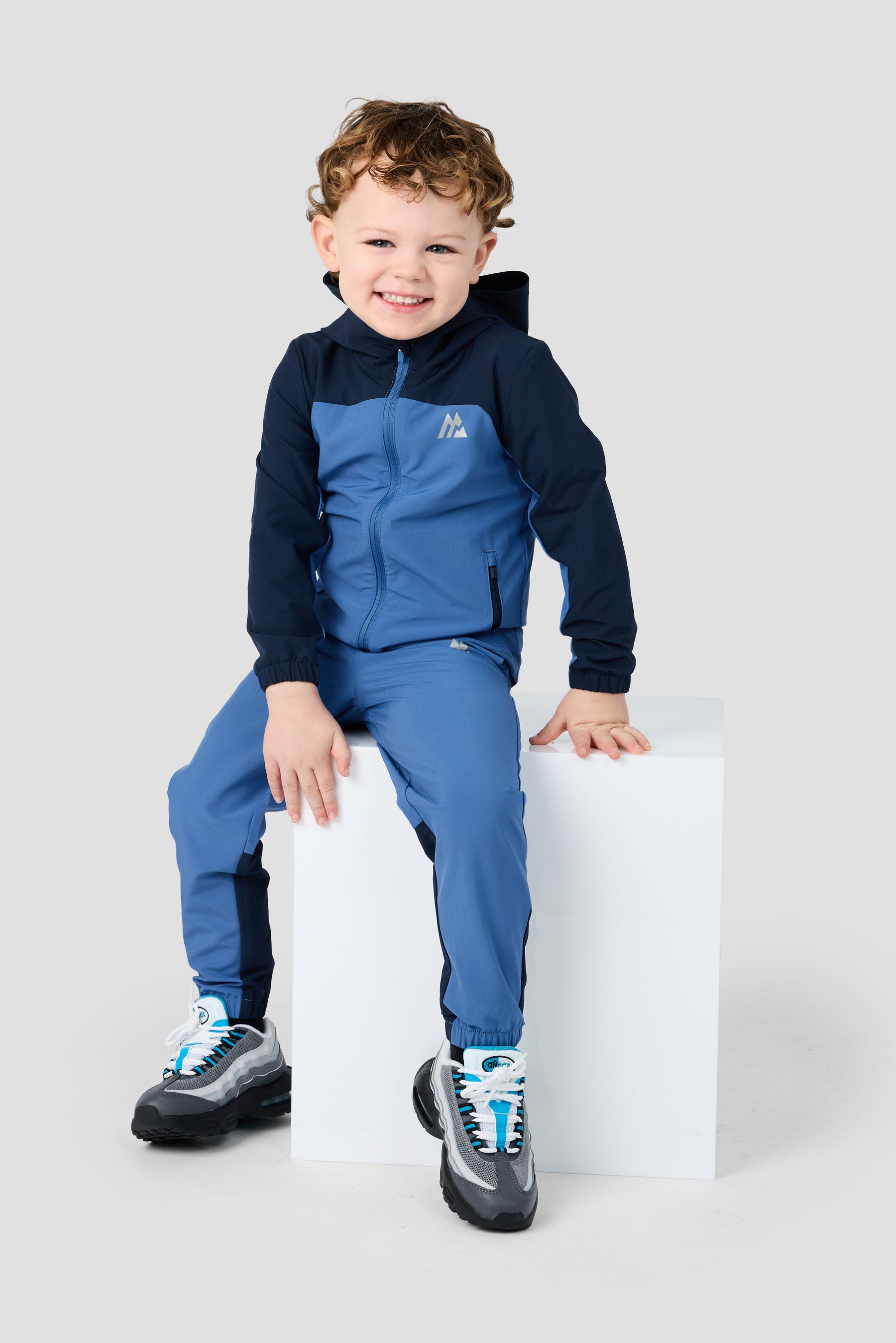 Infant Boys Pacer Jacket/Pant Set - Charcoal Blue/Midnight Blue