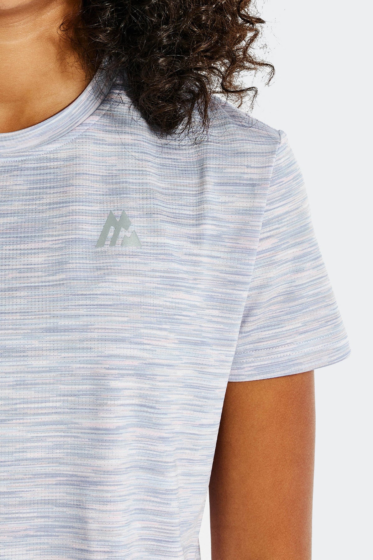Girls Trail Box T-Shirt - Grey/Blue/Pink/White