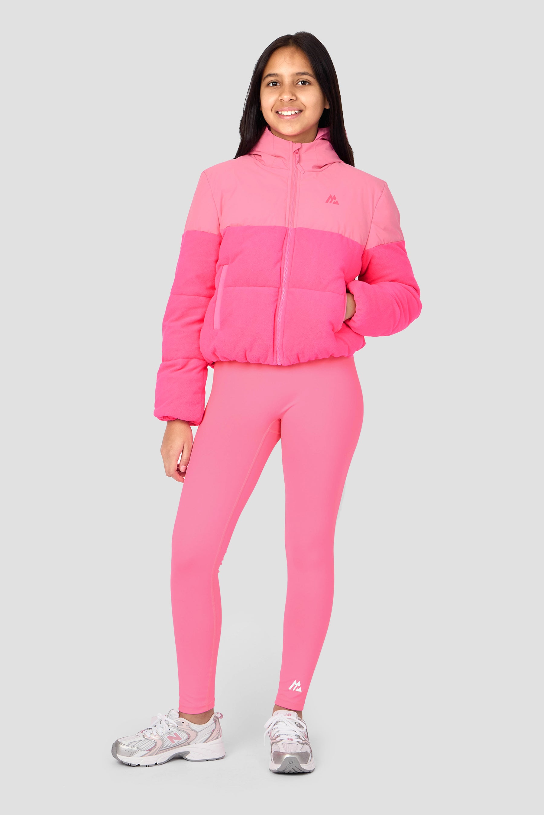 Girls Snowbird Jacket - Framboise/Neon Pink