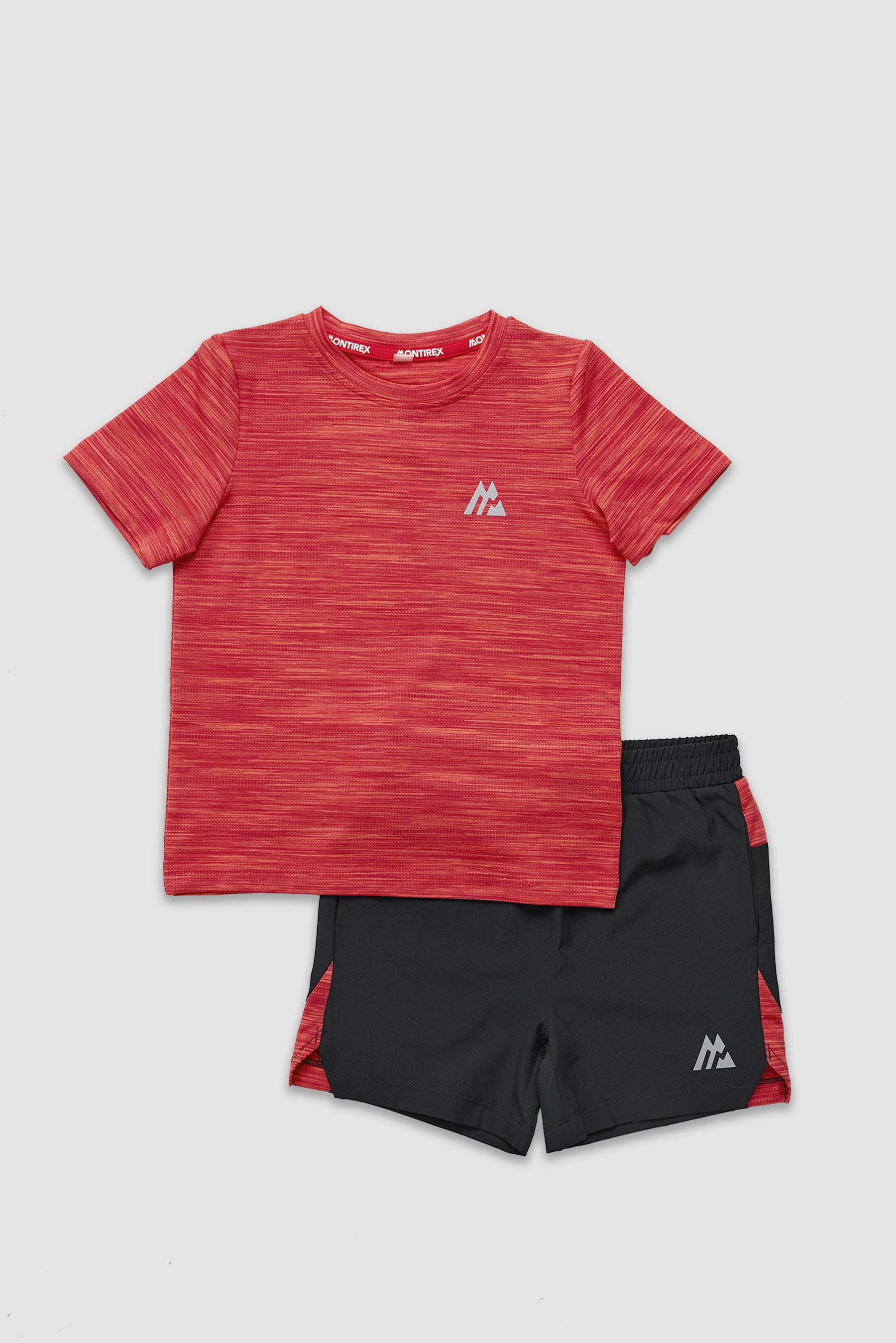 Infant Boys Trail T-Shirt/Short Set - Black/Red/Orange