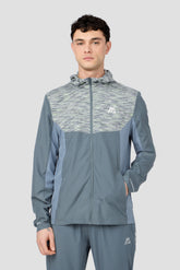 Trail Windbreaker - Grey/Green/White