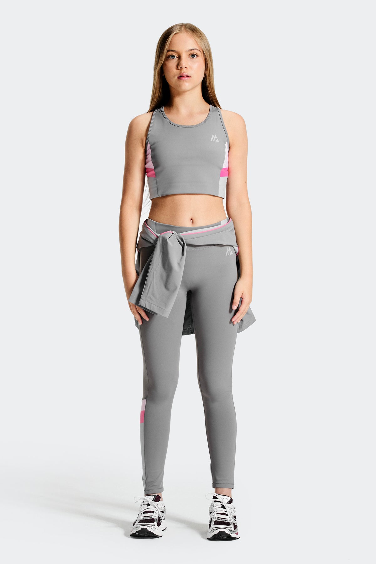 Girls Lumina Sports Bra - Winter Sky/Basalt/Powder Pink/Sweet Pink