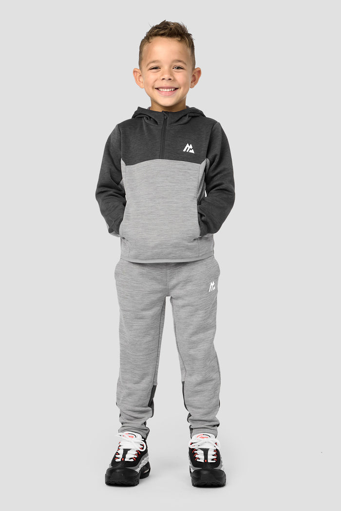 Infant Boys Verge Fleece 1/4 Zip/Jogger Set - Platinum Grey/Cement Grey