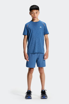 Boys Ignite Short - Charcoal Blue/Tangerine Glow