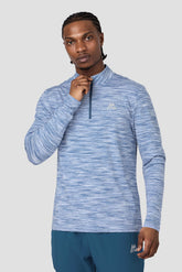 Trail 1/4 Zip - Light Blue Multi