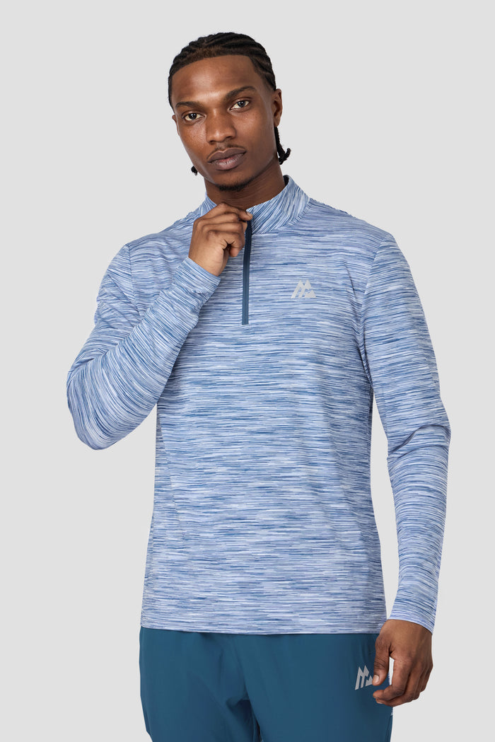 Trail 1/4 Zip - Light Blue Multi