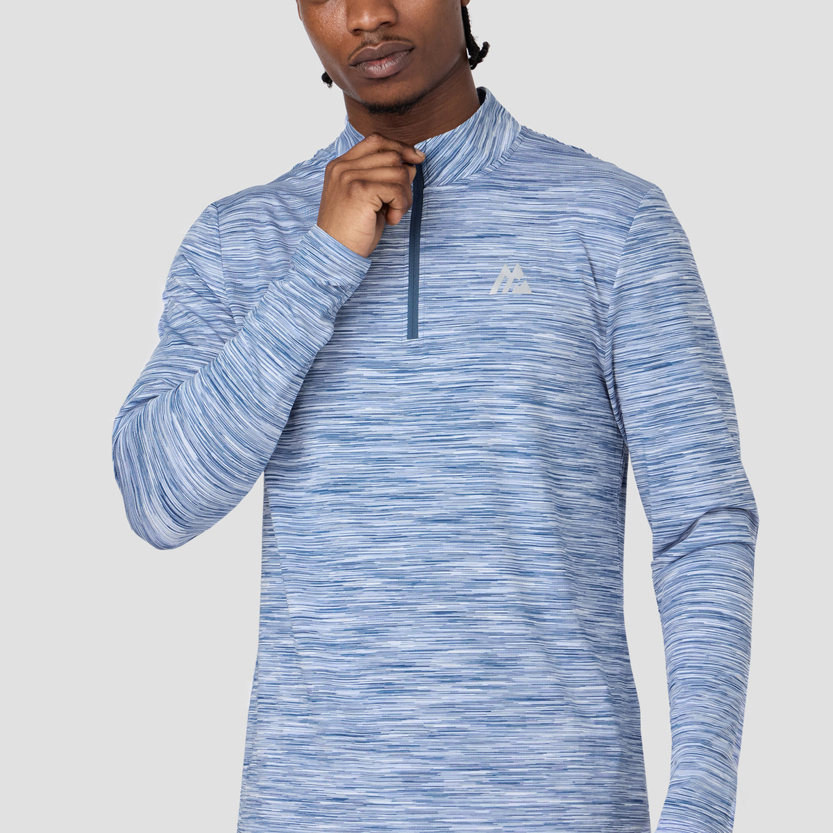 ウェア Miket Montirex Trail 1/4 Zip Light Blue Multi | Sportswear Gymwear