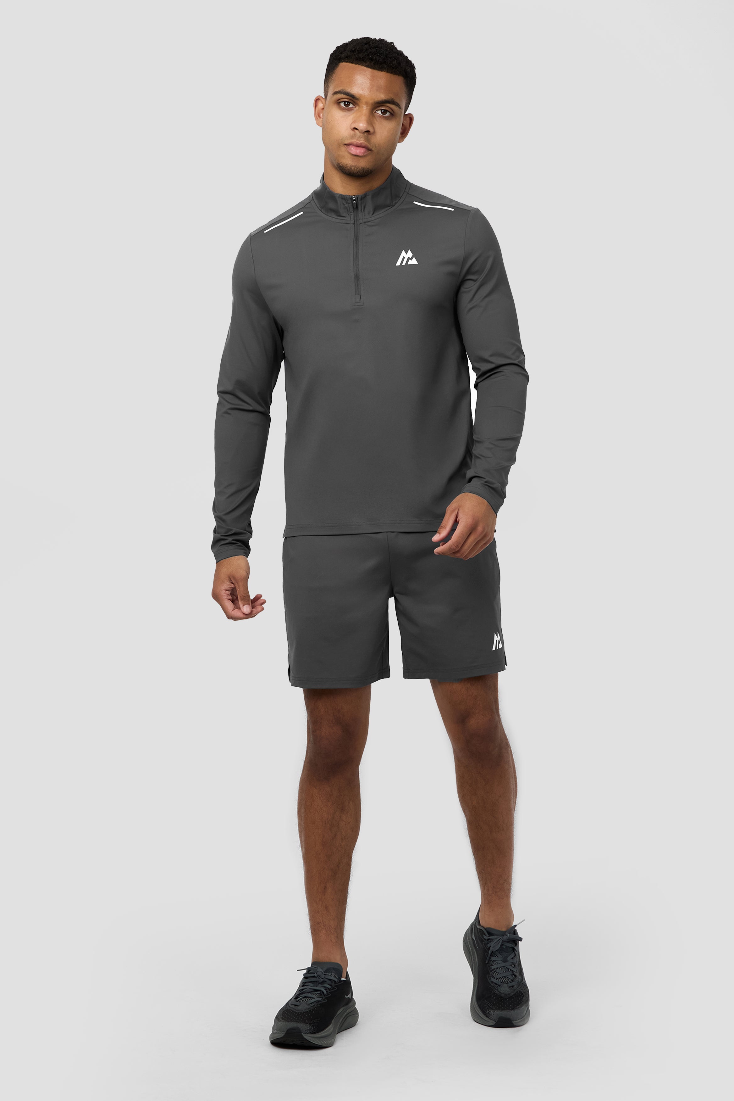 モーリー Montirex Strike 1/4 Zip: Premium Gymwear in Grey
