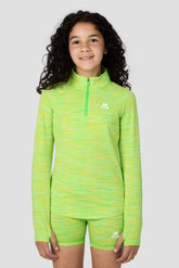 Girls Trail 1/4 Zip - Green Multi