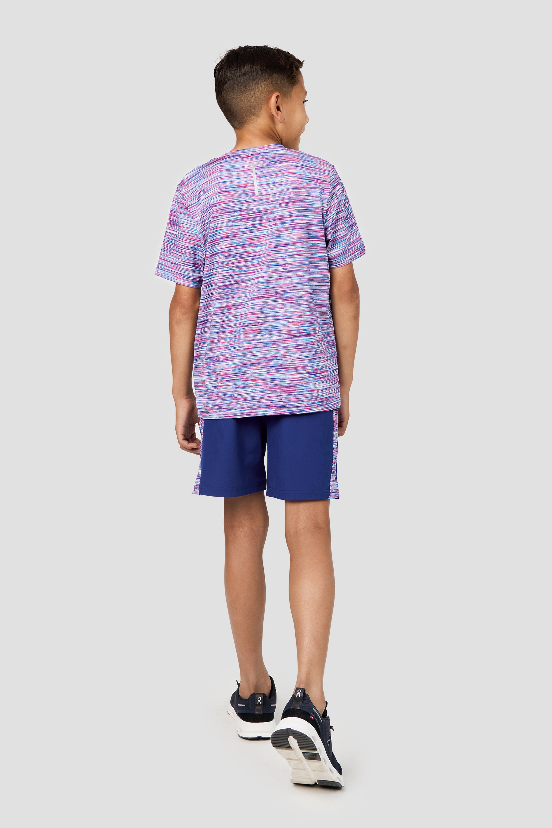 Boys Trail T-Shirt - Blue/Pink/White