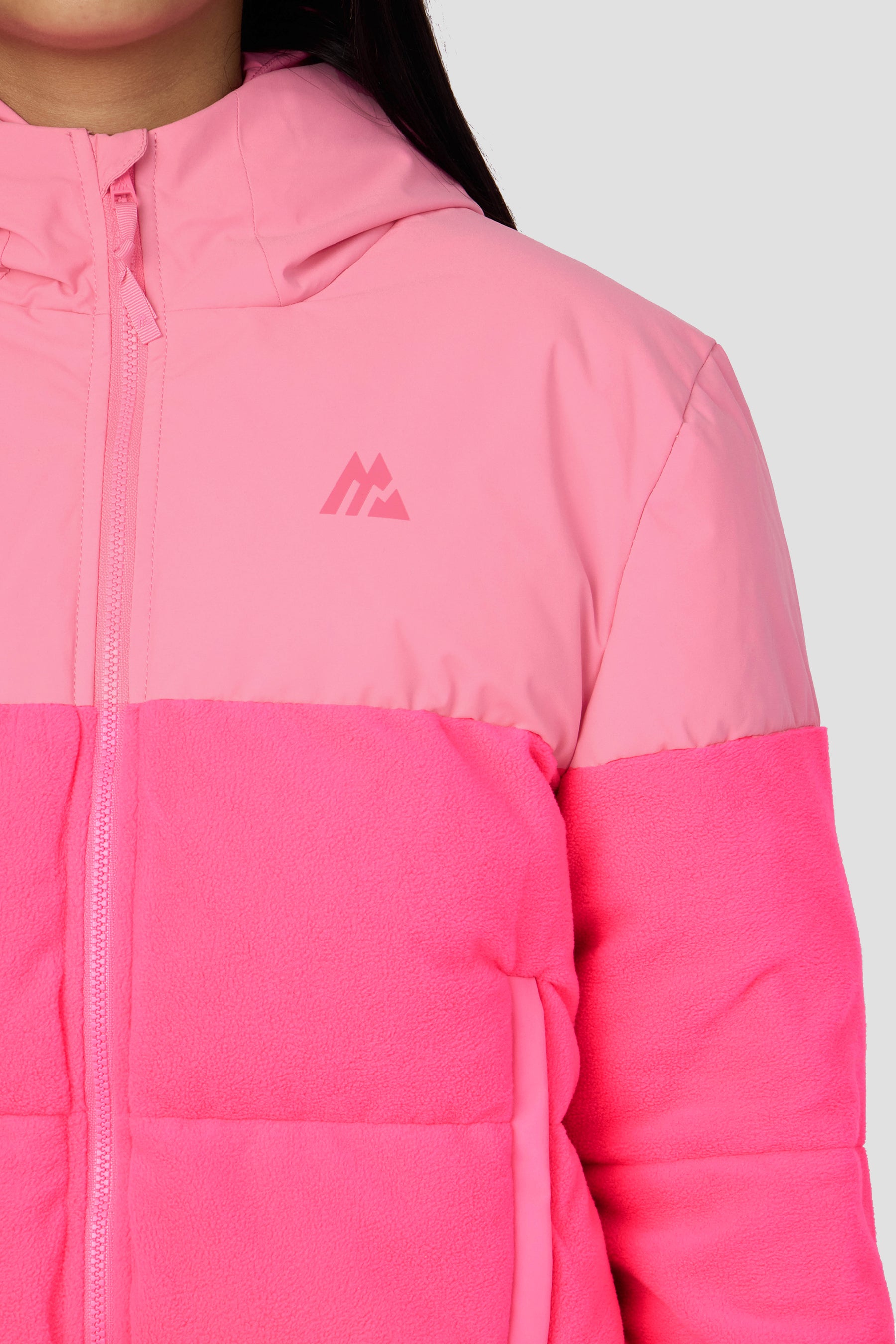 Girls Snowbird Jacket - Framboise/Neon Pink