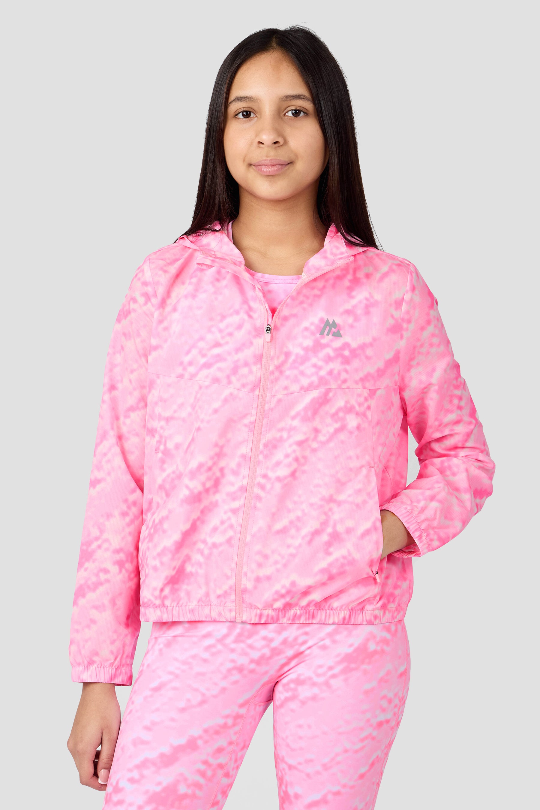 Girls Celeste Windbreaker  - Candy Floss/Fuchsia/White