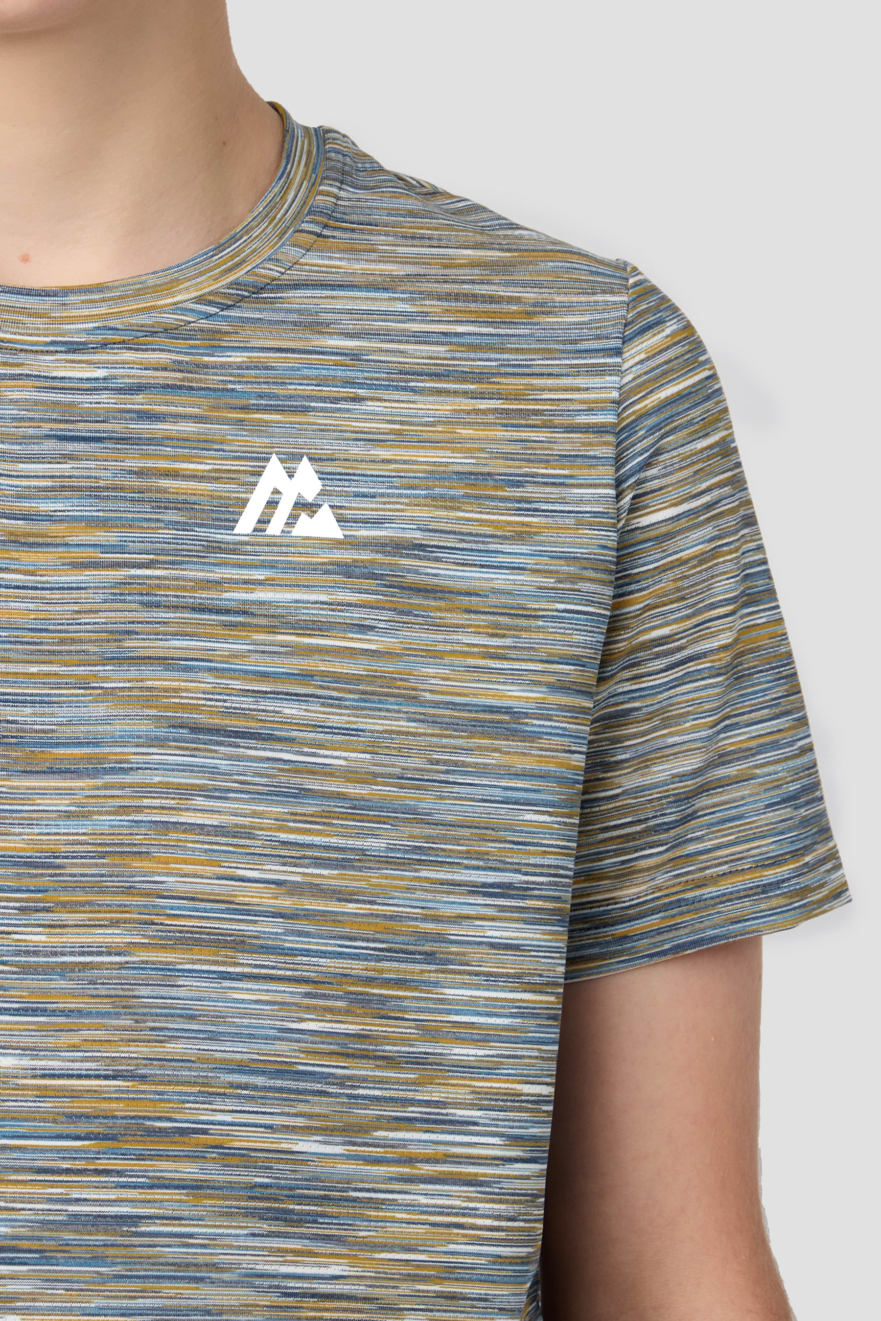 Boys Trail T-Shirt - Grey/Blue/Orange