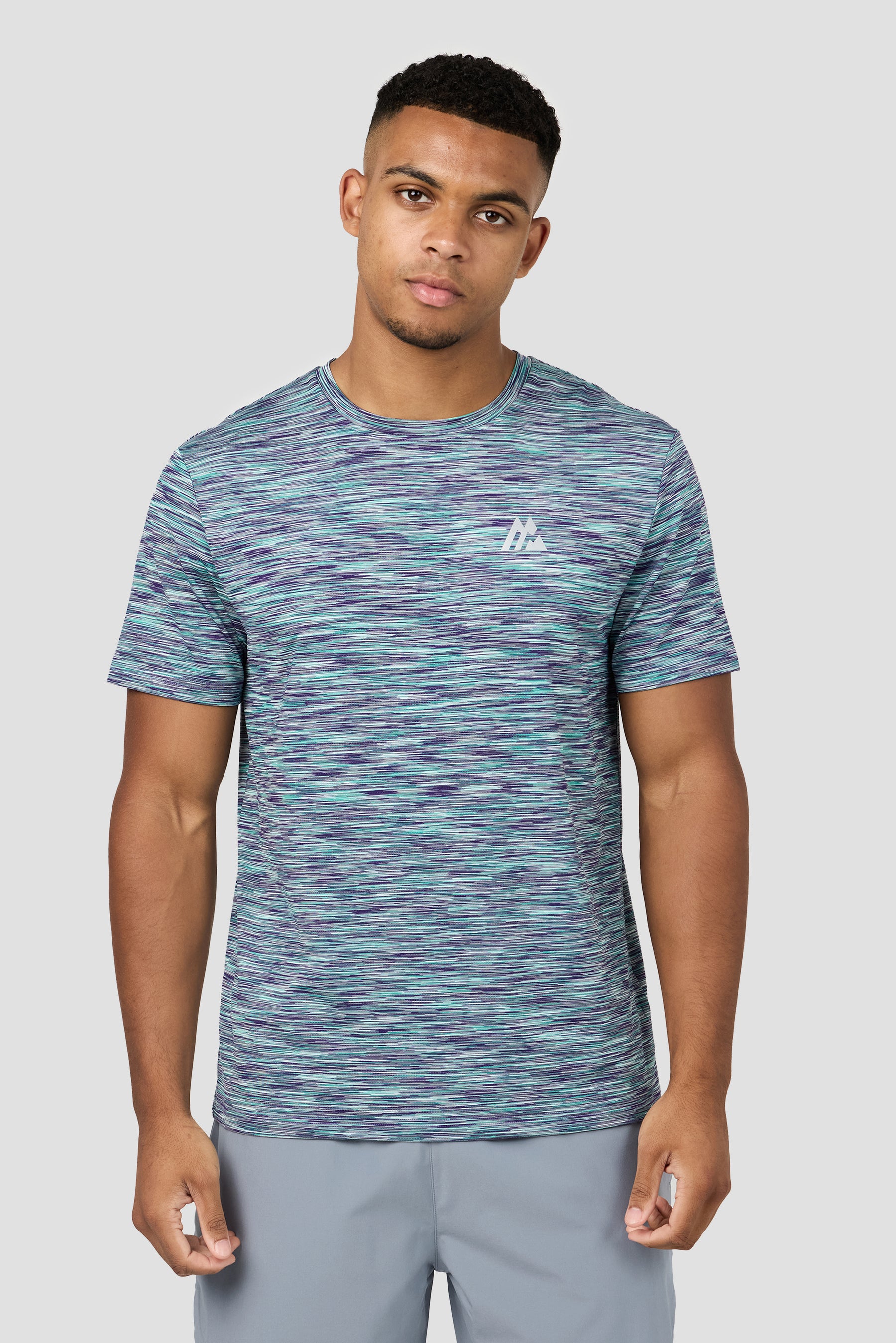 Trail T-Shirt - Grey/Green/Purple