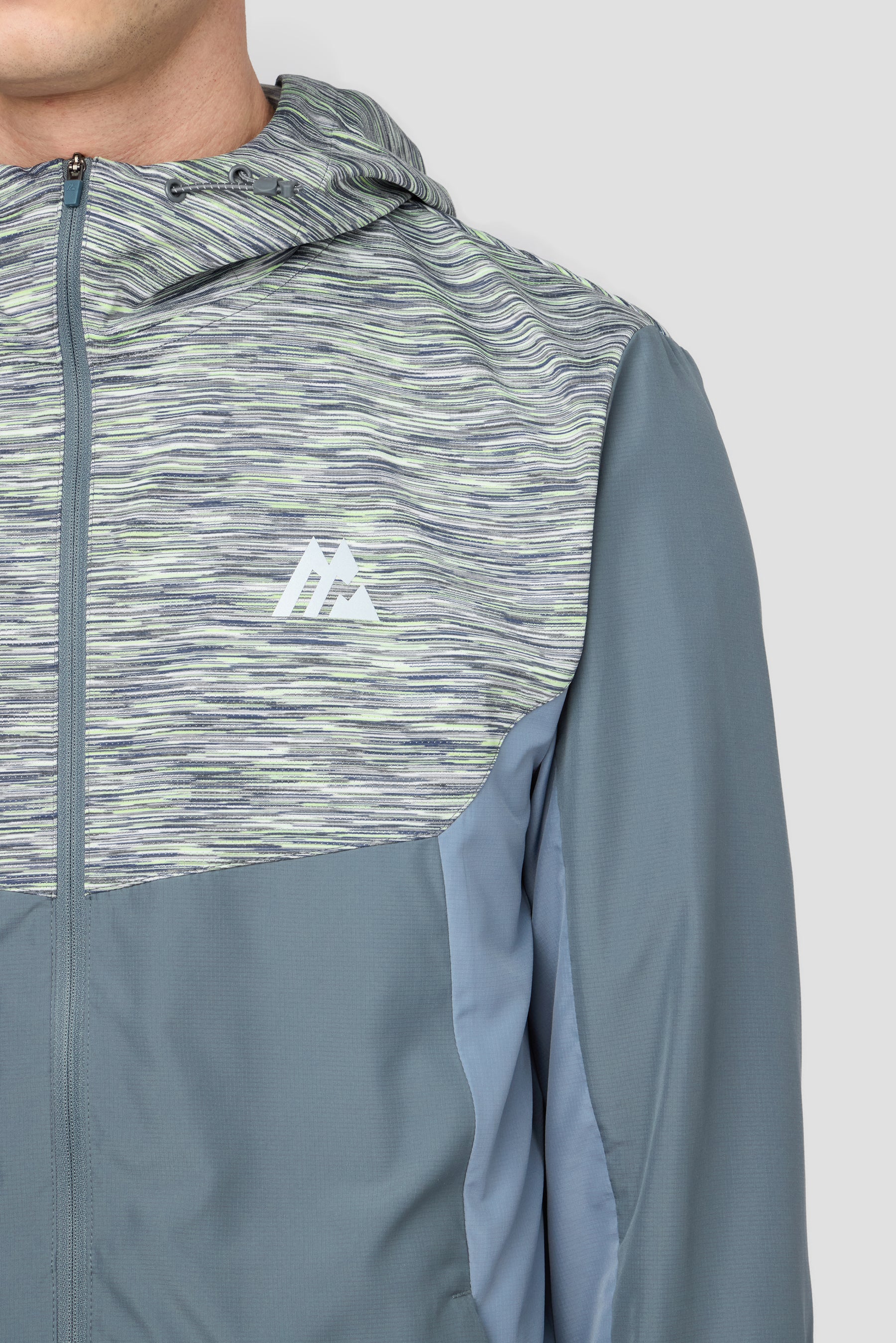 Trail Windbreaker - Grey/Green/White
