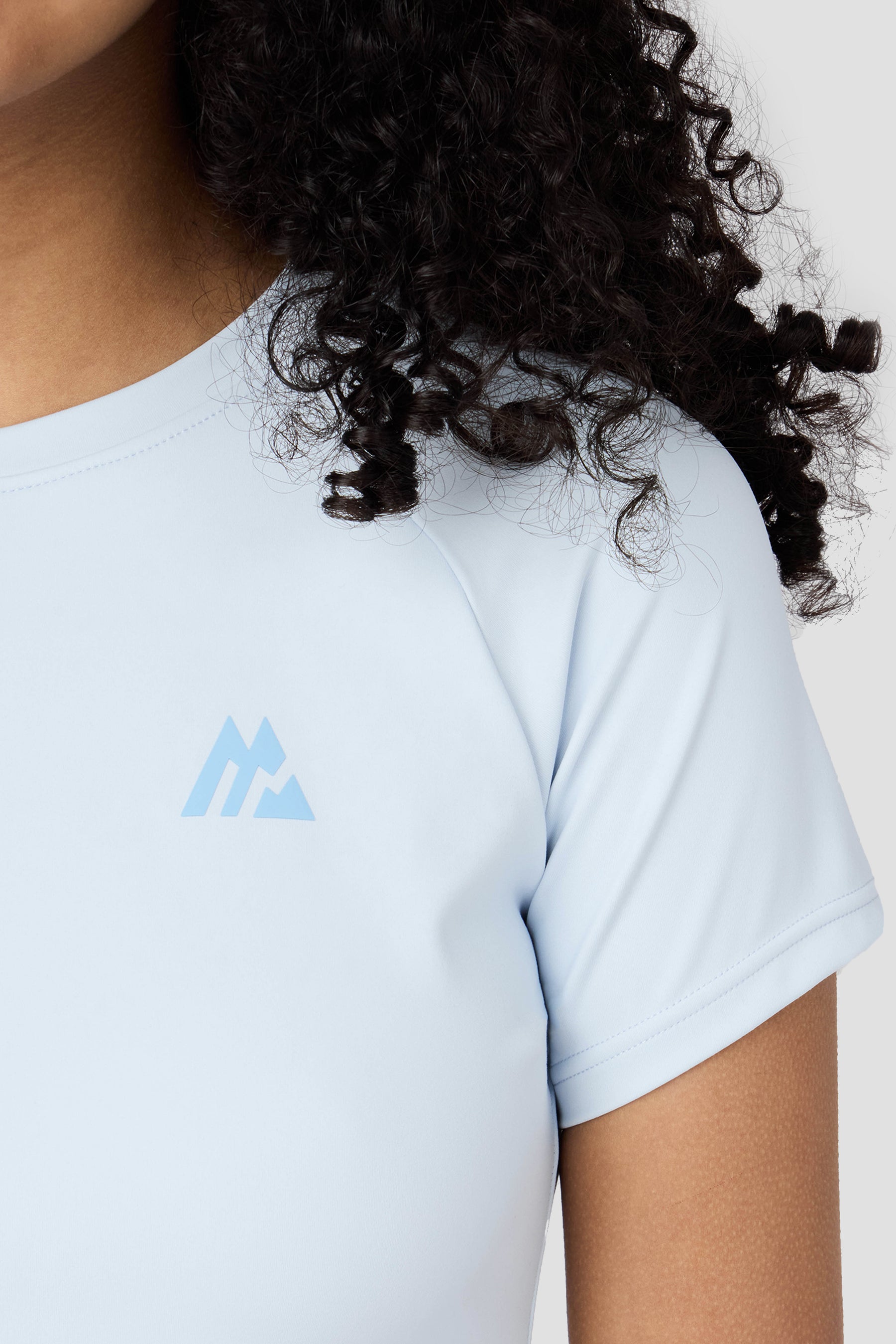 Girls Spin T-Shirt - Misty Blue/Seashell Blue