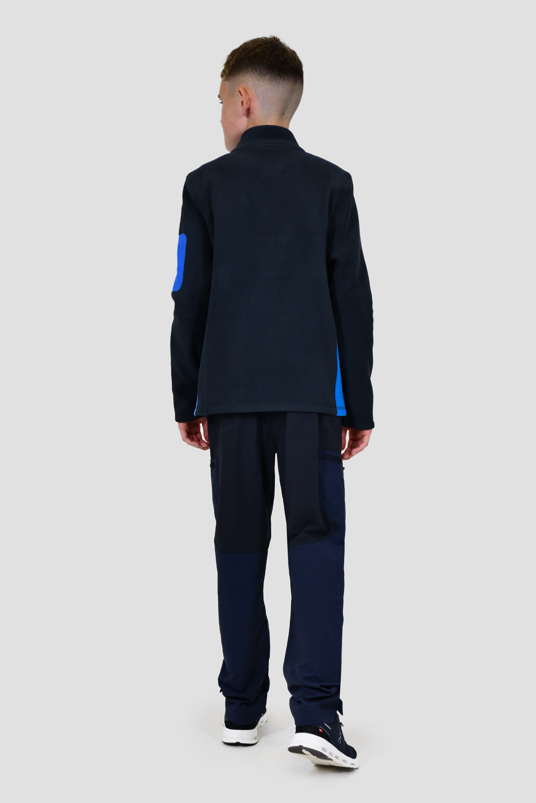 Polaire Micro Polaire 1/4 zip Altitude pour Garçon - Bleu Nuit/Bleu Fluo