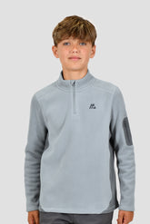 Junior Altitude Micro Fleece 1/4 Zip - Platinum Grey/Cement Grey