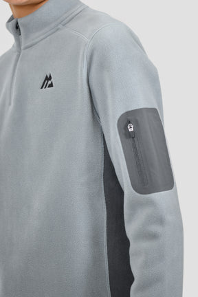 Junior Altitude Micro Fleece 1/4 Zip - Platinum Grey/Cement Grey