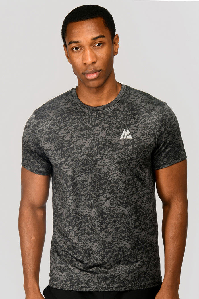 Men's Alto Printed T-Shirt - Jet Grey/Black