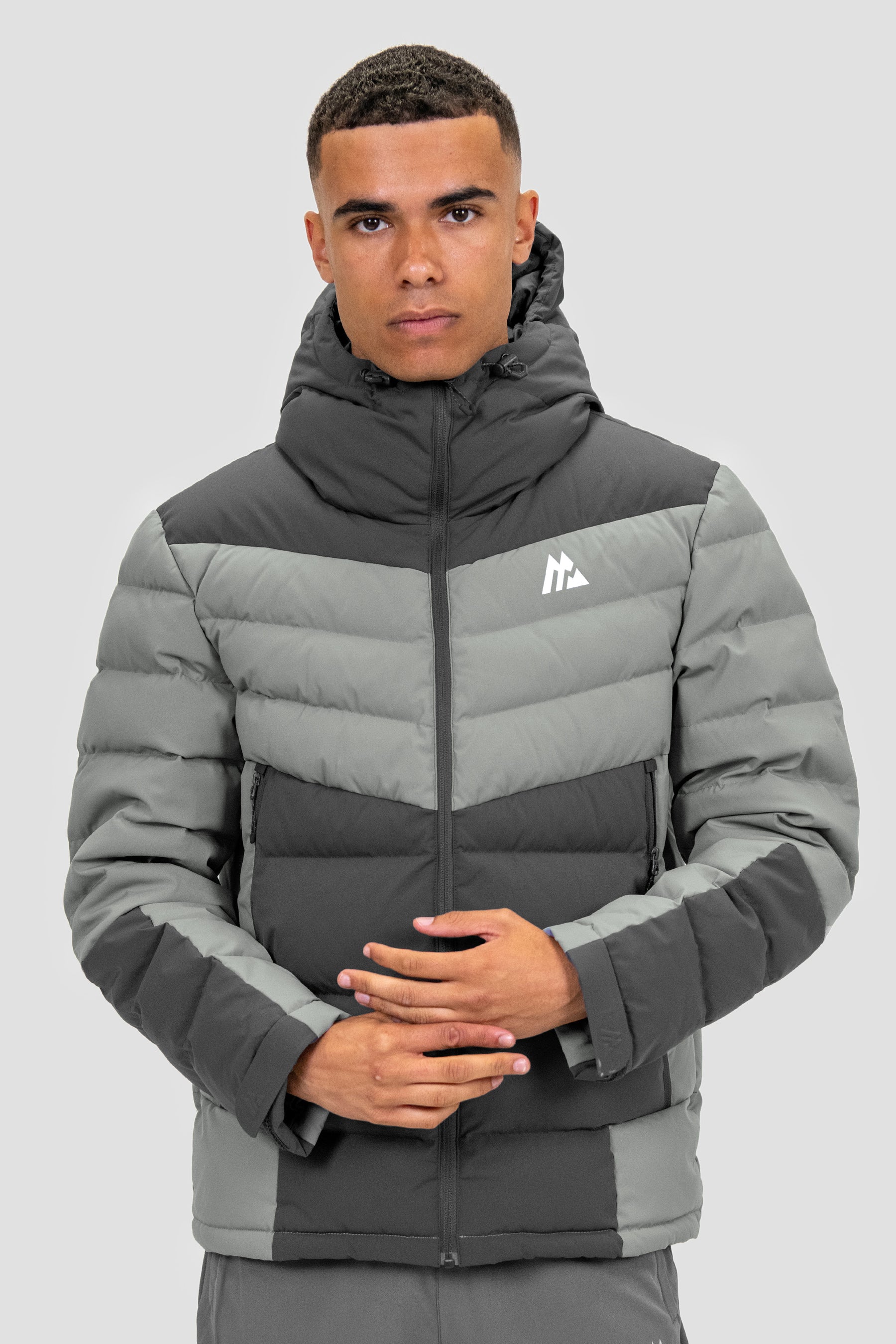 Men's Amble Down Jacket - Jet Grey/Platinum Grey