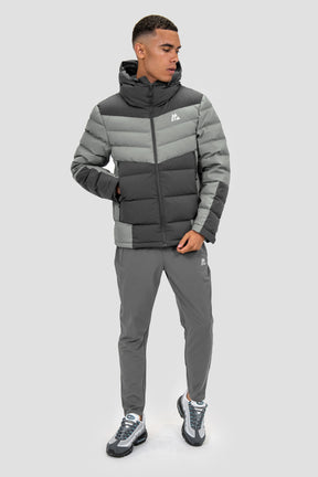 Men's Amble Down Jacket - Jet Grey/Platinum Grey