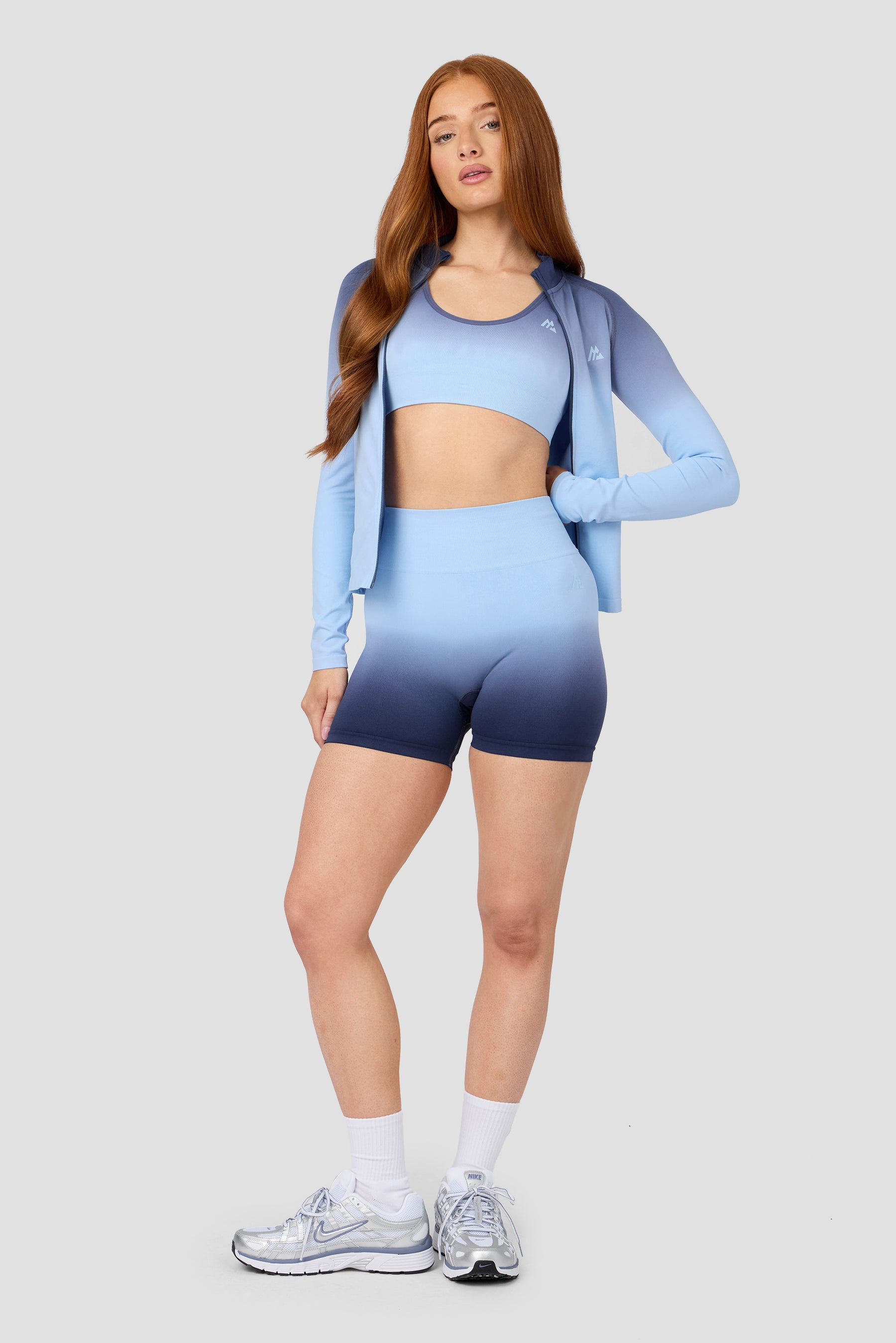 Arise Seamless Bra - Greyed Indigo/Blissful Blue