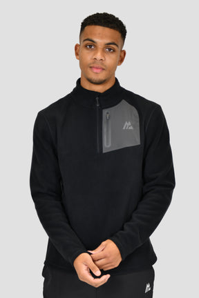 Ascent Polar Fleece 1/4 Zip - Black/Asphalt