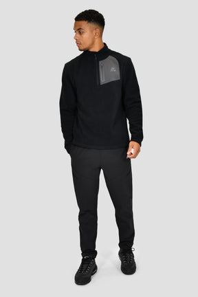 Ascent Polar Fleece 1/4 Zip - Black/Asphalt