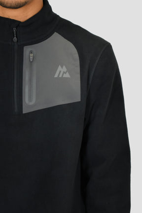 Ascent Polar Fleece 1/4 Zip - Black/Asphalt