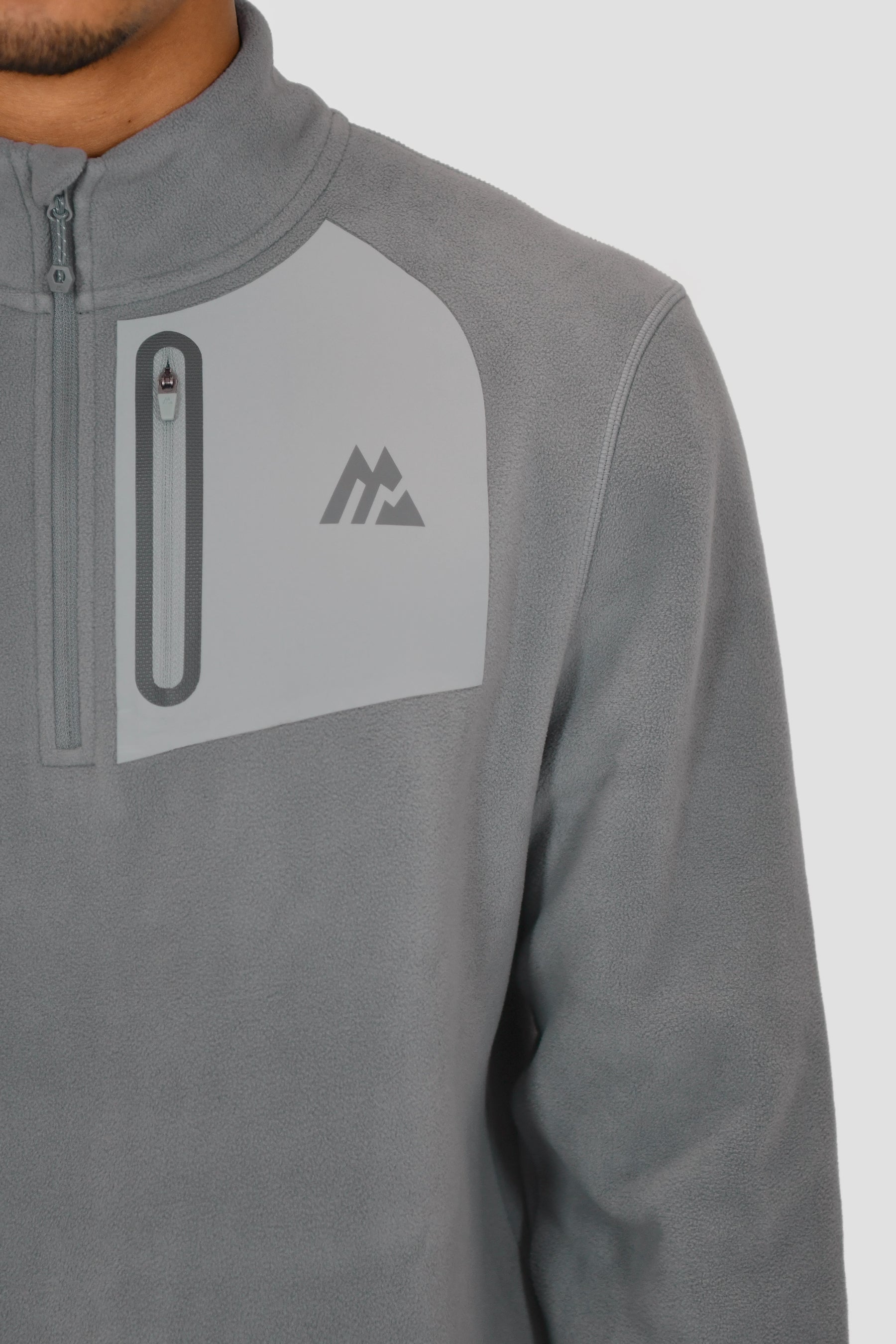 Ascent Polar Fleece 1/4 Zip - Cement Grey/Platinum Grey