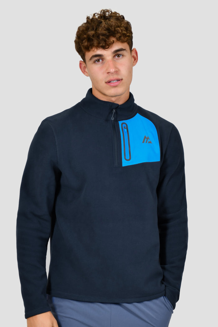 Ascent Polar Fleece 1/4 Zip - Midnight Blue/Oregon Blue