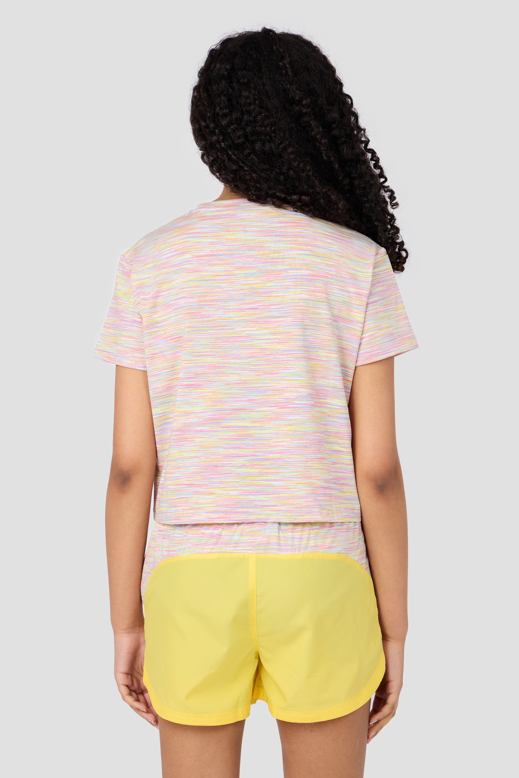 Girls Trail Box T-Shirt - Yellow/Lilac/Pink