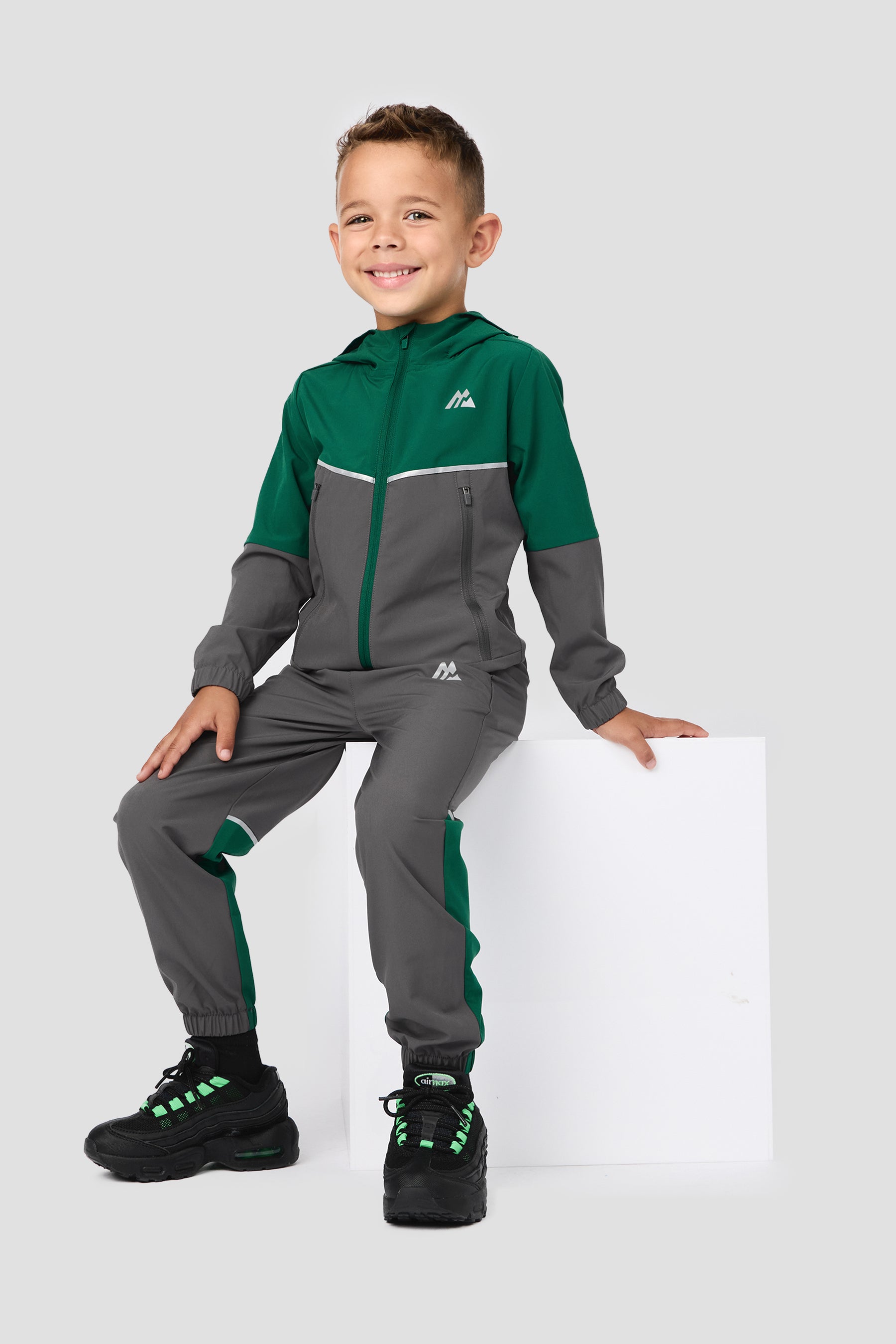 Infant Boys Trek Woven Jacket/Pant Set - Sherwood/Cement Grey