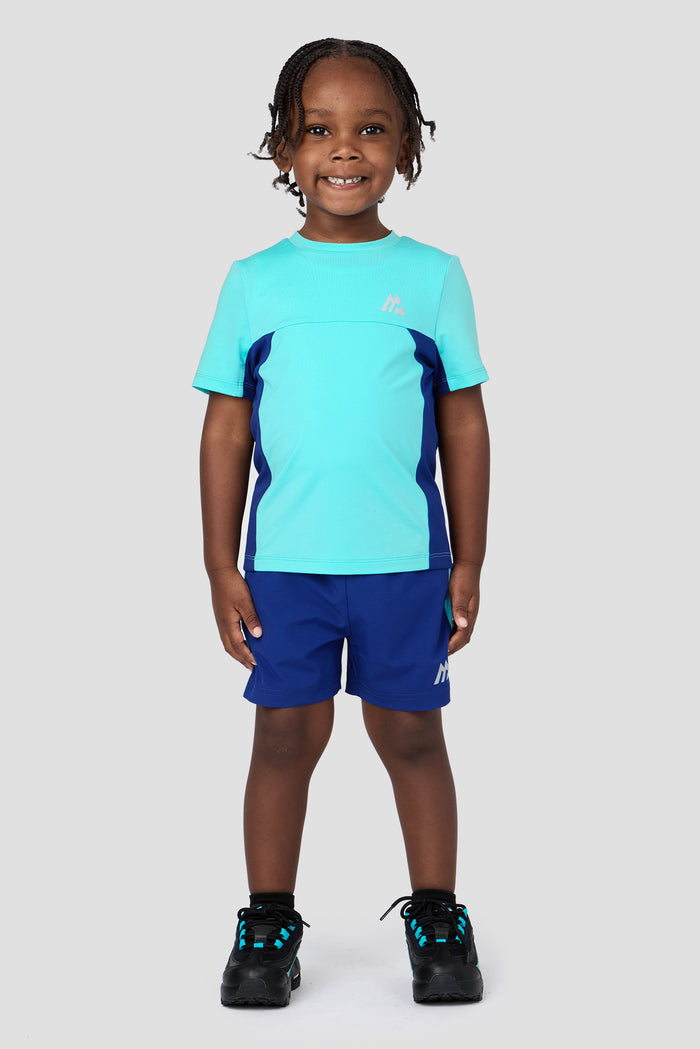 Infant Boy's Peak 2.0 T-Shirt/Short Set - Neon Sky/Marine Blue