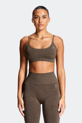 Trail Seamless Bra - Macchiato Marl