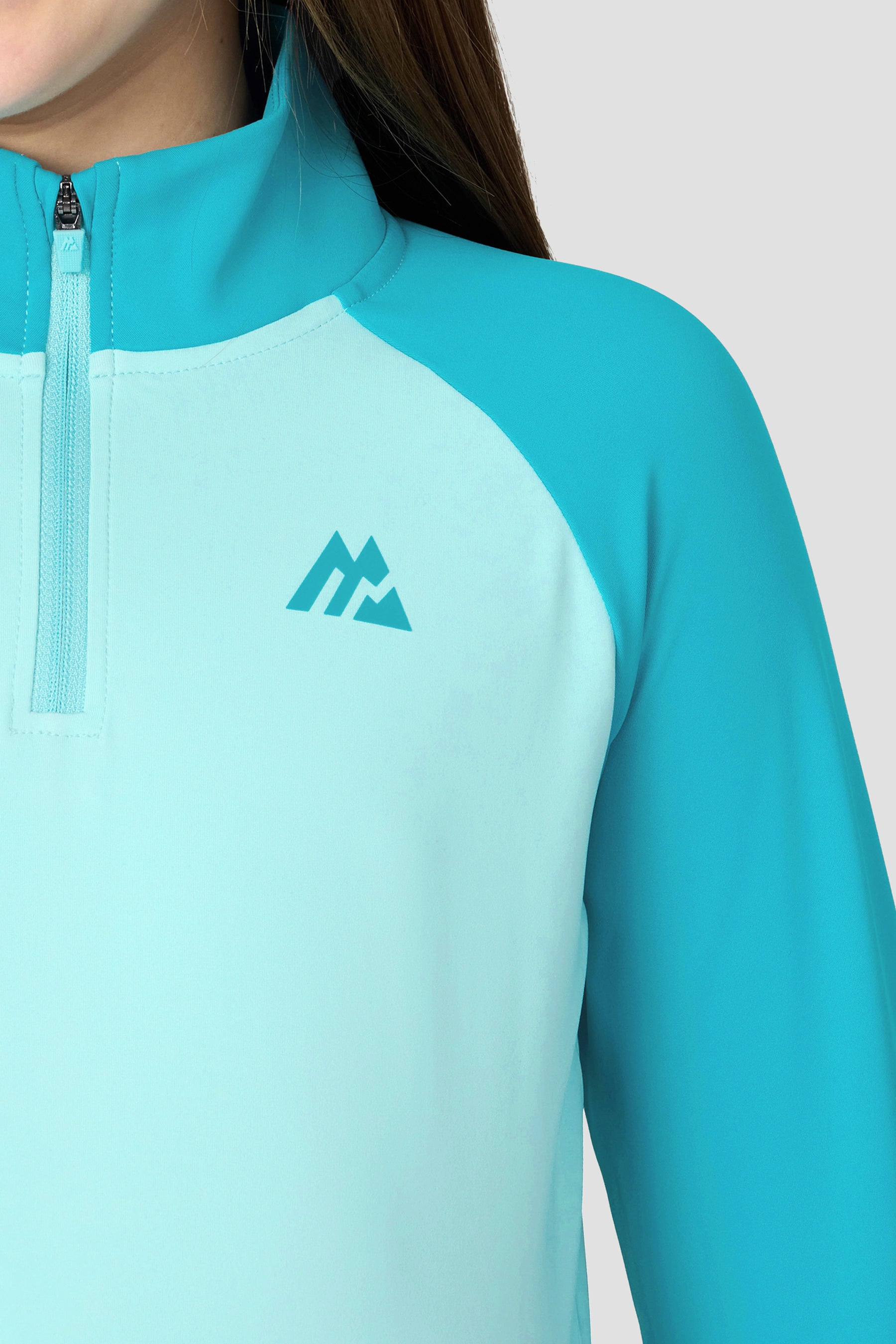 Girls Dash 1/4 Zip - Arctic Blue/Pacific