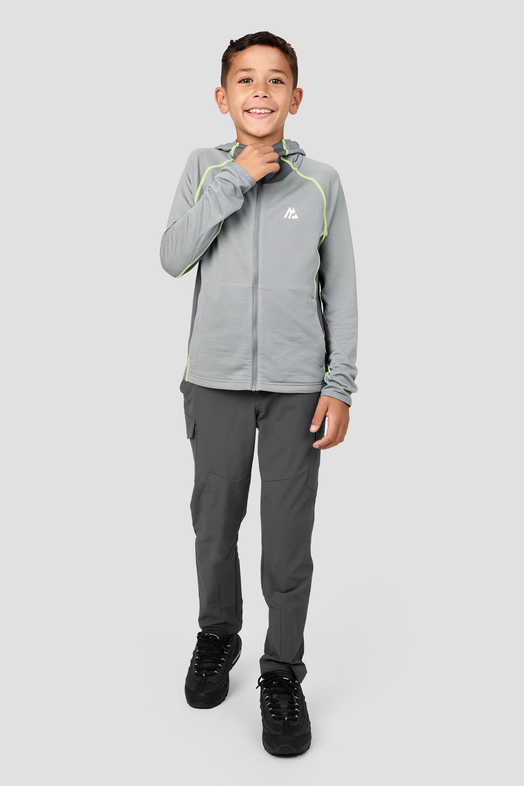 Boys Brink Fleece Hood - Platinum Grey/Cement Grey