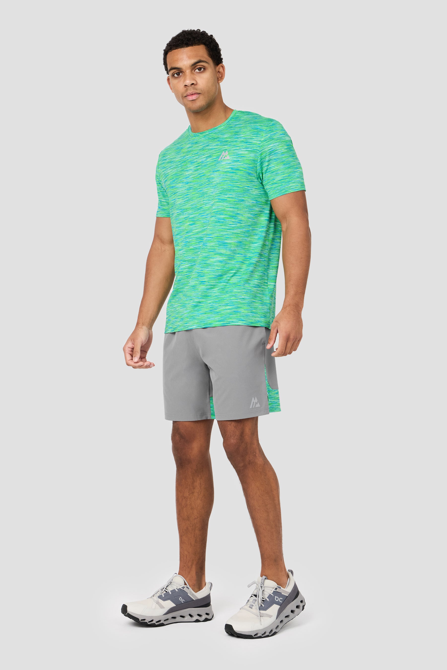Trail Panel Short - Grey/Blue/Green Multi