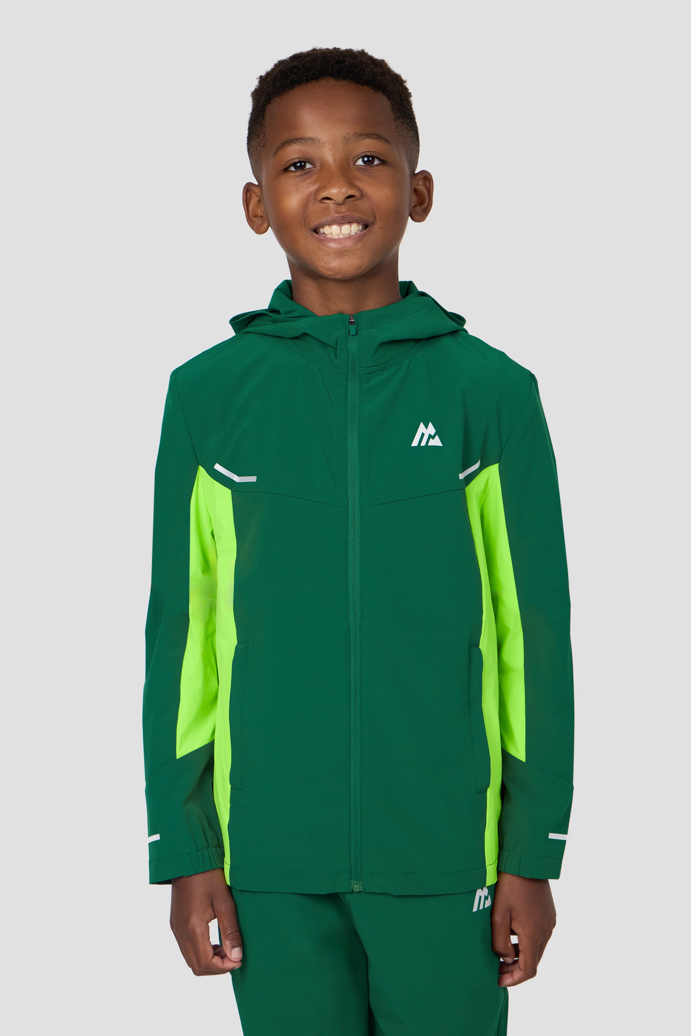 【新品未使用】whether jacket xs Vortex Jas - Sherwood/Neon Groen | Montirex Sportswear Gymkleding