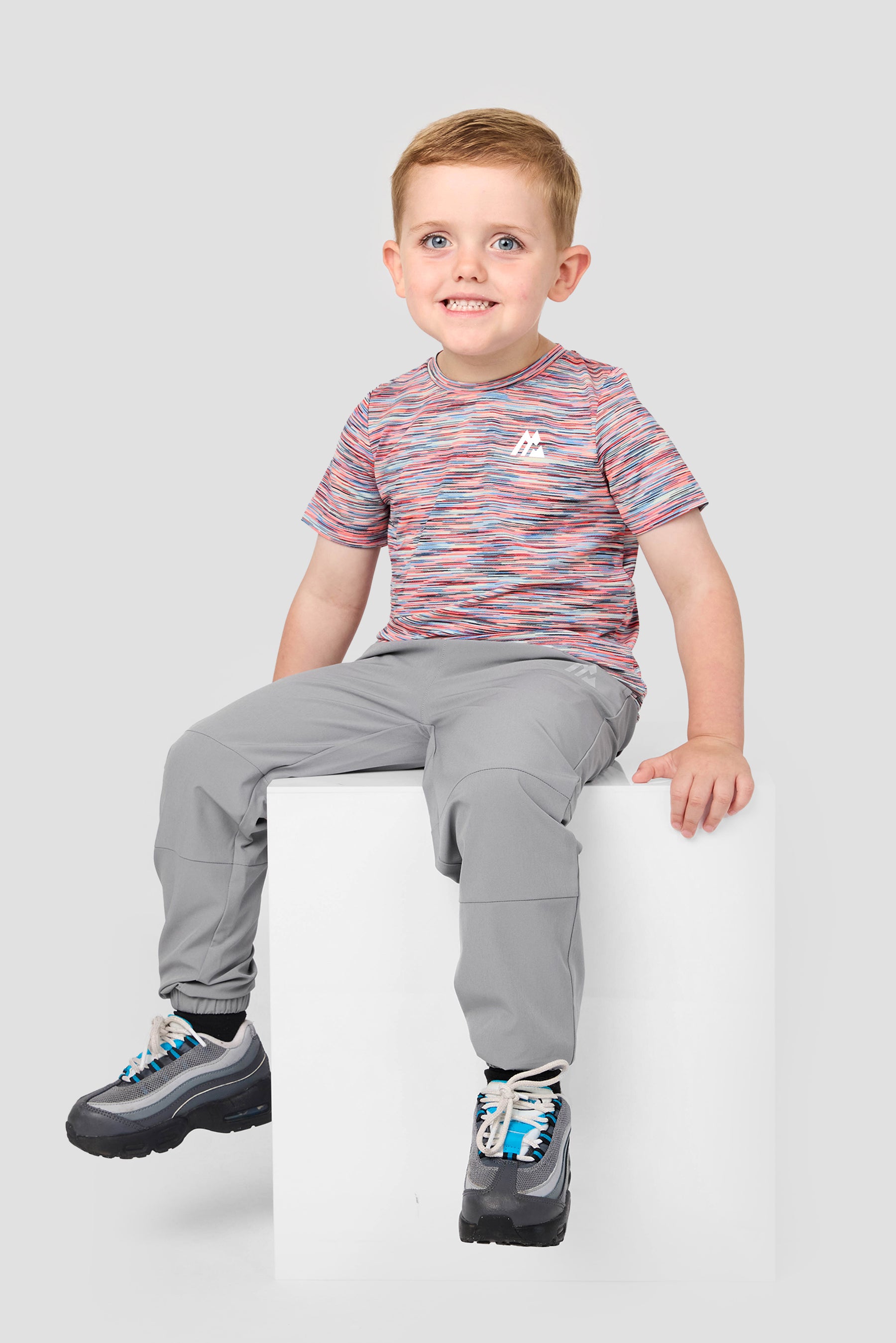 Infant Boy's Trail T-Shirt/Pant Set - Blue/Coral/Black