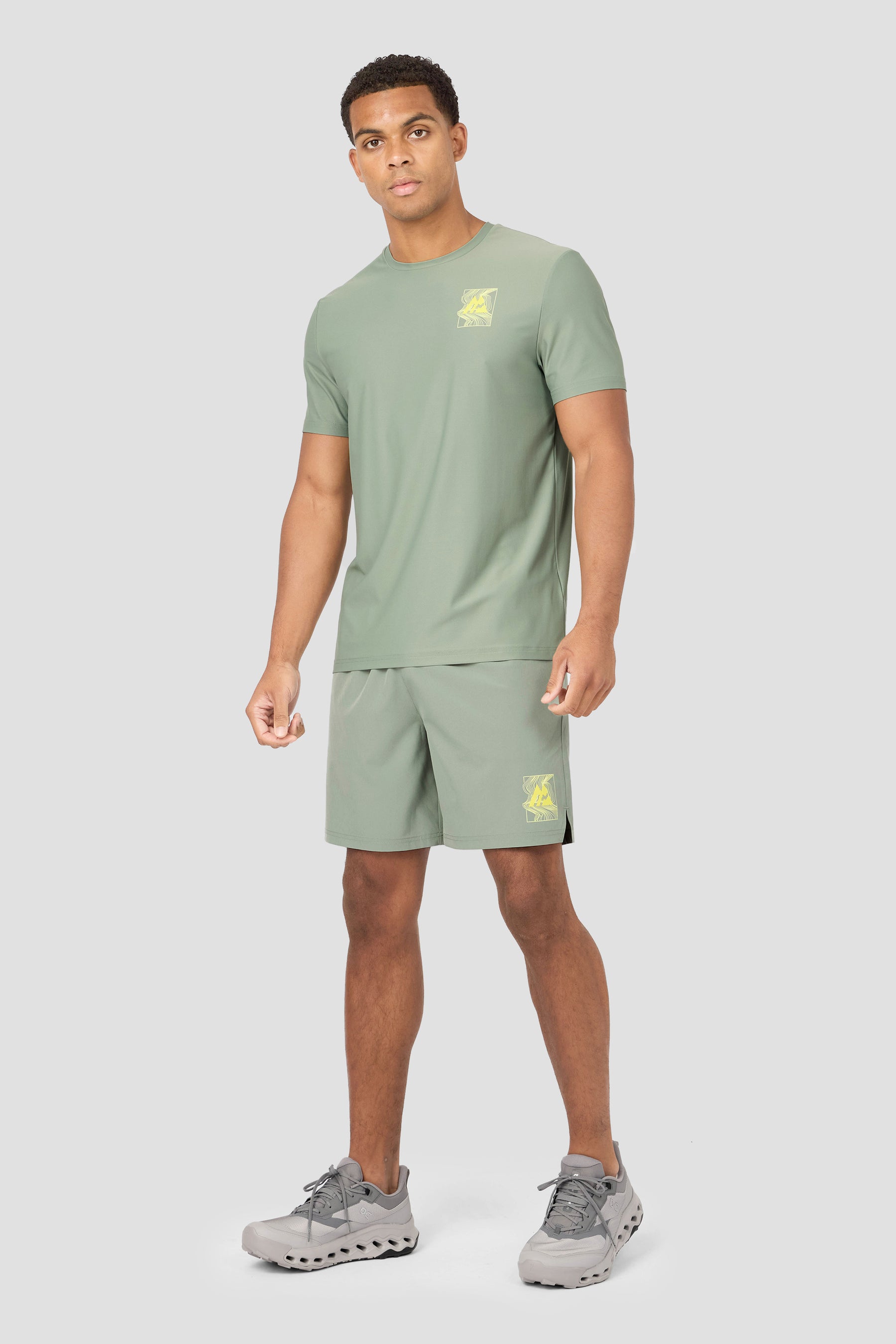 Frequency T-Shirt - Green Slate/Citrus