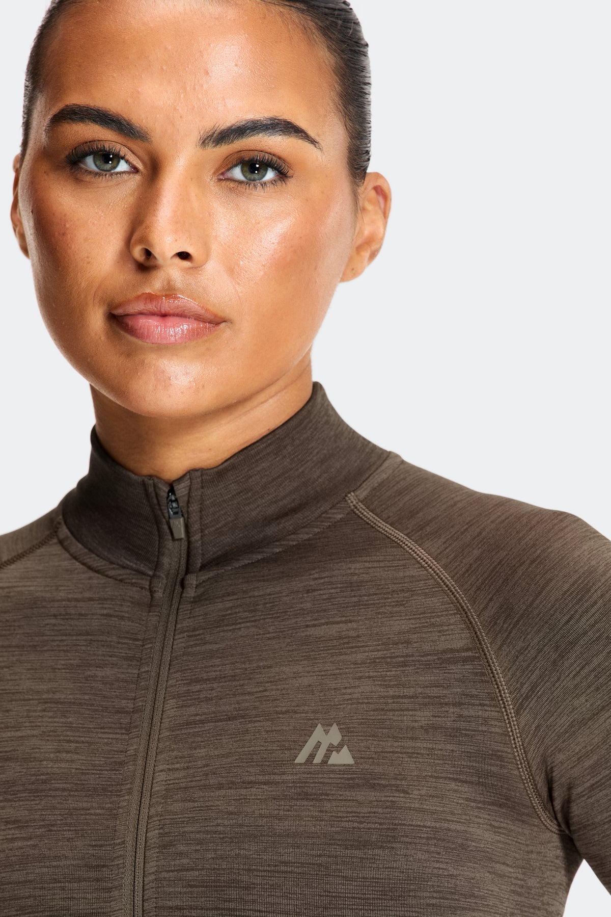 Trail Seamless Full Zip - Macchiato Marl