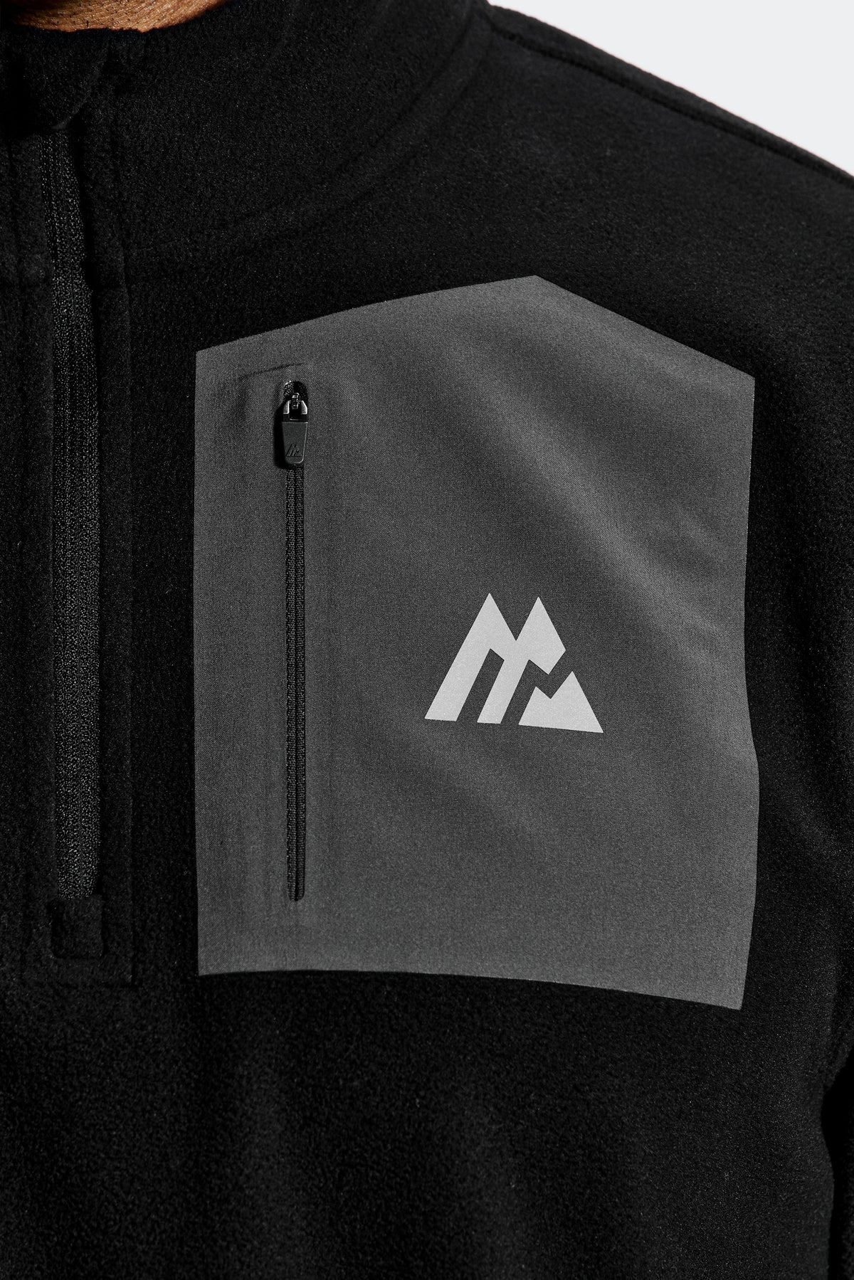 Reflective branding for improved visibility.