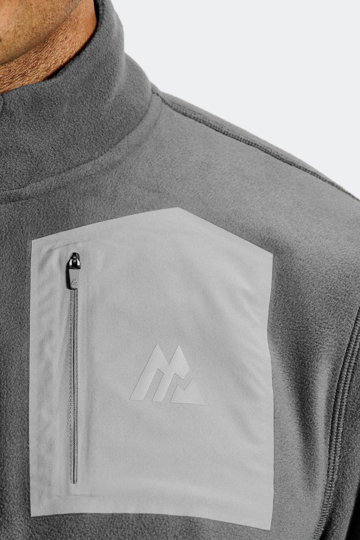 Reflective branding for improved visibility.
