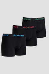3 Pack Trail Boxer - Black/Red/Green/Blue