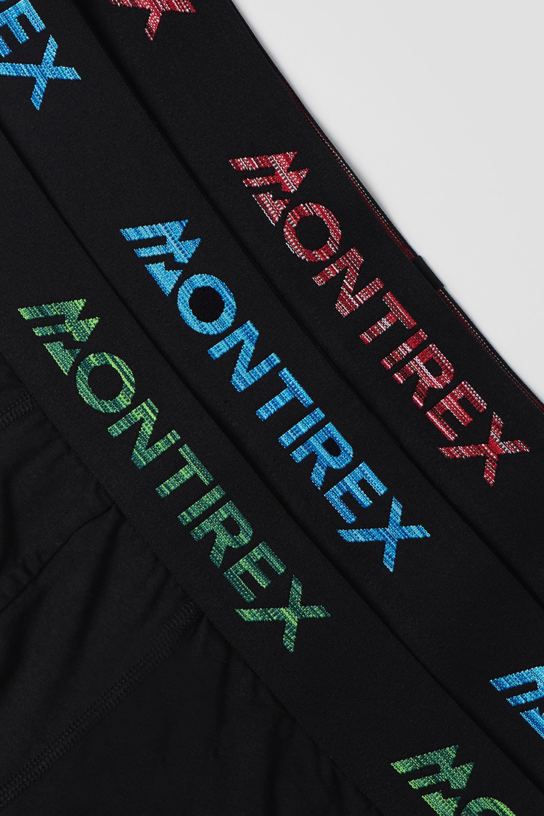 3 Pack Trail Boxer - Black/Red/Green/Blue